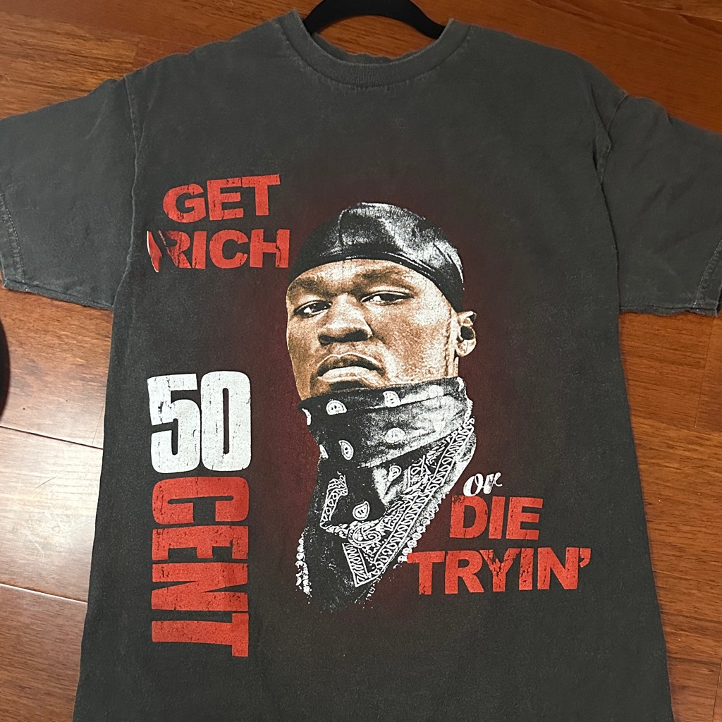 50 Cent Graphic Black TShirt Size Small